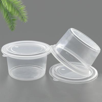 China Wholesale Transparent Round Microwavable Disposable Large Capacity Take Away Plastic Lunch Boxes for sale