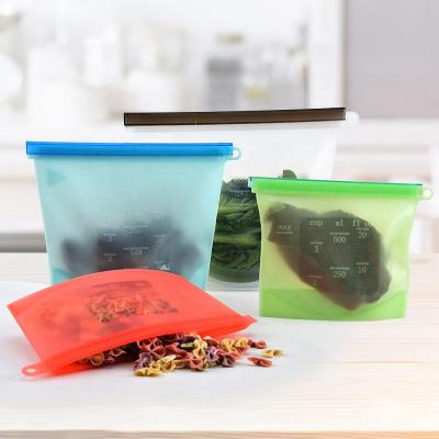 China Sustainable Reusable Food Grade Silicone Vacuum Storage Bag Airtight Seal Waterproof Universal Bags For Vegetable Fruit for sale