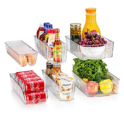 China Wholesale Multifunctional Viable Space Fridge Organizer Bins Plastic Food Backup Storage Box With Lid for sale