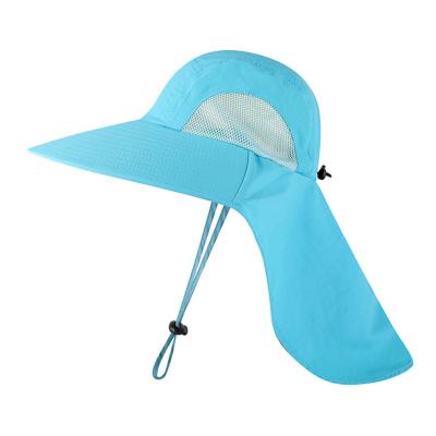 China Picture OEM Wholesale Mens Outdoor Mesh Breathable Bucket Hat Fishing With Neck Cover Hiking Hat for sale