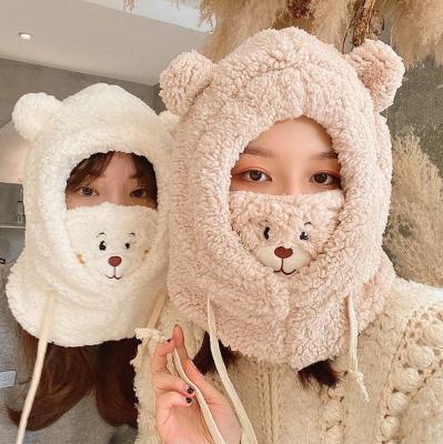 China Cartoon COMMON wholesale balaclava fleece winter women girls outdoor casual ski mask for sale