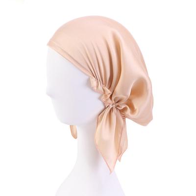 China Image New Arrival Women Fashion Headwrap For Hair Loss Chemo Hat Silky for sale