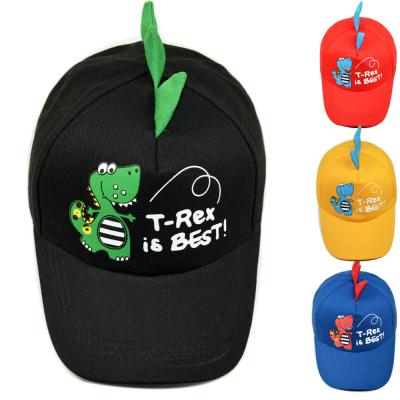 China Wholesale JOINT Digital Best Seller Summer Cartoon Dinosaur Printing Cotton Kids Baseball Cap for sale