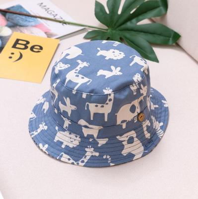 China Wholesale Spring Summer Picture Cotton UV Protection Panama Hat Baby Kids Bucket Hat for sale