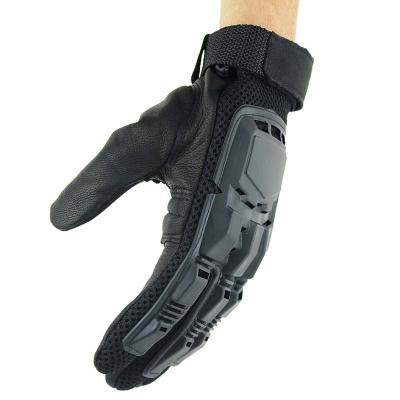 China High Quality Black Tactical Rubber Gloves Protective Army Polyester+PU Men Outdoor Sports Military Gloves for sale