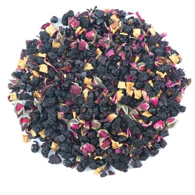 China Loose Tea Factory Customize Wholesales Rose And Blueberry Tea Blended Tea Dried Flower And Fruit Tea for sale