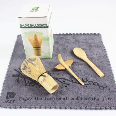 China Viable Wholesale Matcha Kit White Bamboo Beater , Eco - Friendly Bamboo Spoon Matcha Gift Box for sale