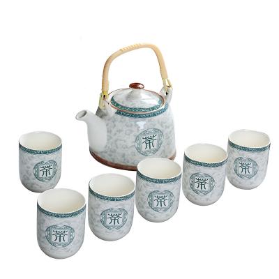 China From China Jingdezhen 1 Stored Ceramic Teapot Tea Set and Kongfu Porcelain Tea Set 6 Cups for sale