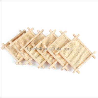 China Sustainable Wholesale Bamboo Teacup Coaster Base for sale