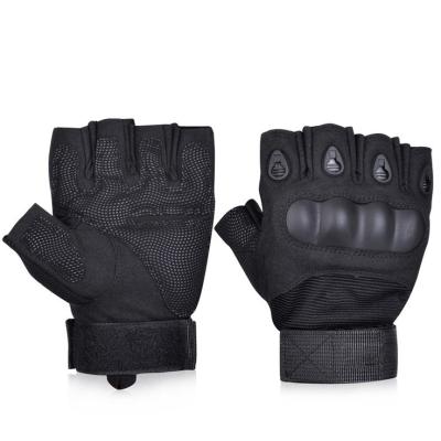 China Wholesale Tactical Gloves Comfortable Lightweight Police Training Half Finger Military Gloves for sale