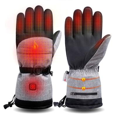 China Men Heated Gloves Ladies Ski Full Finger Motorcycle Racing Gloves Rechargeable Battery Men for sale