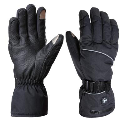 China Gloves for Touch Screen Rechargeable Batteries Winter Touch Screen Warm Winter Racing Gloves Winter Warm Fleece Gloves Gear Heated Gloves for sale