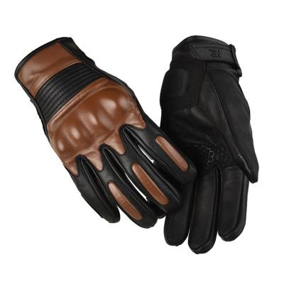 China Custom Full Finger New Sports Leather Breathable Full Finger Touch Screen Motocross Mitt for sale