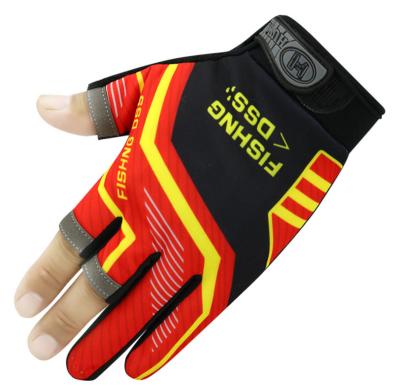 China High Quality New Non-slip Spot Wrist Design Three Finger Fishing Non-slip Gloves for sale