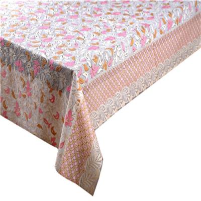 China Waterproof Lace Vinyl Tablecloth Roll 137cm Heat Insulation 20m Roll Waterproof for sale