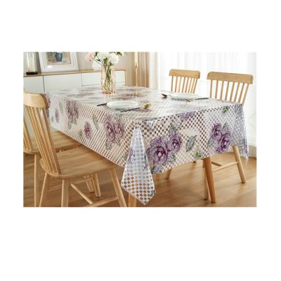 China XHM Factory Wholesale Width 1.37meter 3D Lace Tablecloth Waterproof For Decoration In Roll for sale