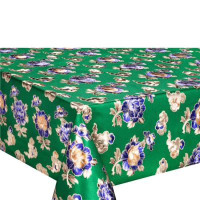 China XHM Factory Table Cover Protector Fancy Embroidery Wedding Tablecloth Waterproof PVC Tablecloth Cover for sale