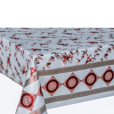 China XHM Factory Fancy Wedding Roll PVC Block Printing Waterproof Tablecloth for sale