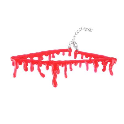 China New Creative Stocked Pet Blood Collar Accessories Dog Halloween Blood Cat Simulation Blood Collar for sale