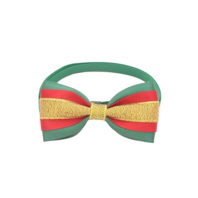 China Christmas Hot Sale Design Adjustable Bow Tie Stocked Luxury Dog Collar With Bow Tie for sale