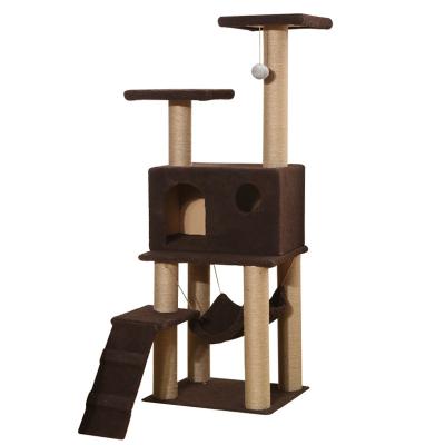 China Sustainable High Quality Pet Scratcher House Tower Housing Cat Tree for sale