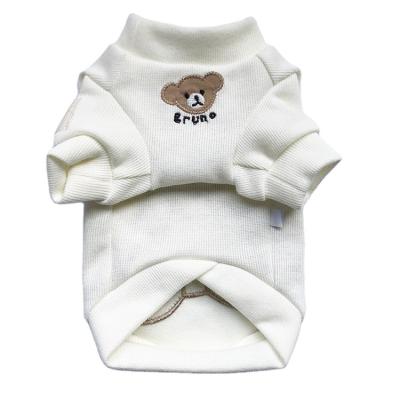 China INS Four Seasons Cute Cotton Bear Dog Sweater Dog Sweater Korean Knitted Elastic Comfortable Pet Clothes for sale