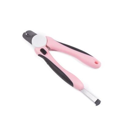 China Nail Stocked Dog Clippers and trimmer with safety guard to prevent too deep etching nails and file free razor sharp nail blades for sale