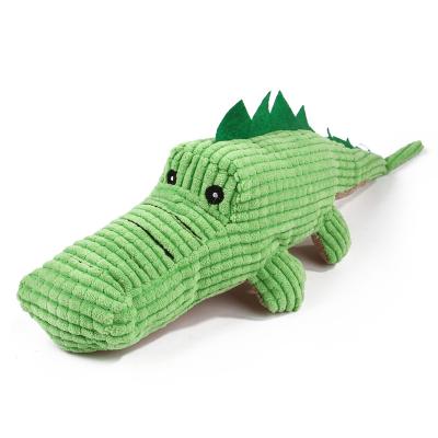 China Sustainable Pet Crocodile Chew Toy Squeaky Dog Stuffed Plush Dog Toys for sale