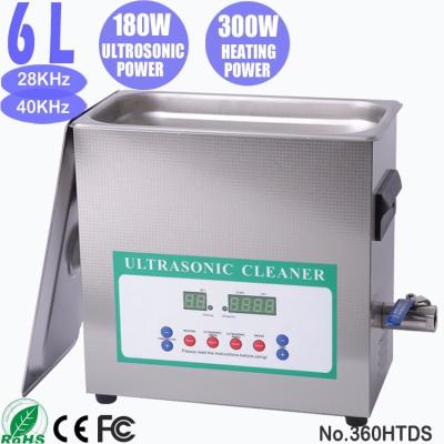 China 6L Jewelry Dual Frequency Dual Frequency Ultrasonic Vibration Machine 360HTDS Ultrasonic Cleaning Machine for sale