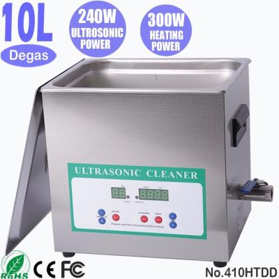 China Degassing Ultrasonic Water Bath 410HTDD 10L Ultrawave Degassing Sonicator Ultrasonic Water Bath for sale