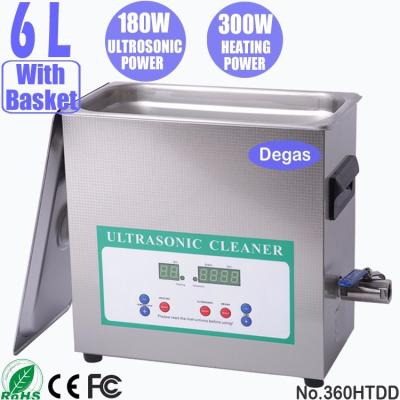 China Sonic Cleaner with Degas 360HTDD 6L Sonic Jewelry Cleaner Ultrasonic Cleaning for Gold for sale