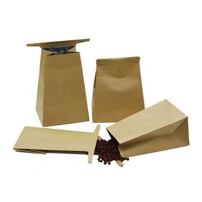 China Wholesale Small Recyclable Kraft Paper Tin Tie Paper Coffee Food Bag, Paper Coffee Bag With Tin Tie for sale