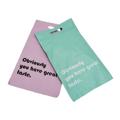 China Gift & Low moq custom printed craft waterproof packaging handle poly mailer postage bags for woman sportswear for sale