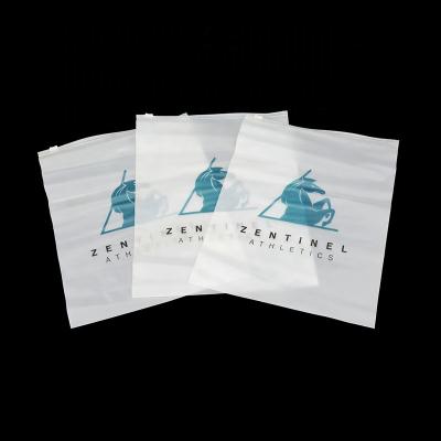 China Recyclable Zipper Custom Compostable Custom Clothing Packaging Biodegradable Frosted Plastic Bag for sale