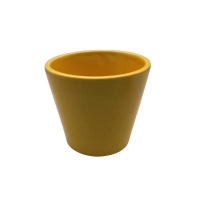 China China Custom Wholesale Yellow Barrel Flower Pot for sale