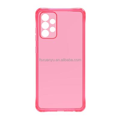 China Shockproof air cell phone bumper case for samsung a72 5g clear tpu case reinforced air cushion shock absorption corner cover for a72 for sale