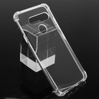 China Hot sale shockproof thicken shockproof clear tpu mobile phone cover for LG V40 ThinQ, full flexible silicone protector case for LG V30/V50 for sale