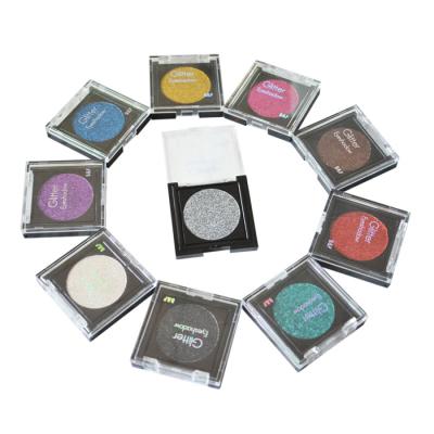 China Cheap Highly Pigmented Holographic Glitter Makeup Eyeshadow Dye Waterproof Vegan Clean Logo Eyeshadows Make Up Primer Glittery for sale