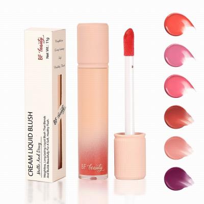 China Waterproof Cosmetics OEM Dark Tint Liqiud Lip Blush On Private Label Make Up Cream Magic White Wholesale Blush Cream for sale