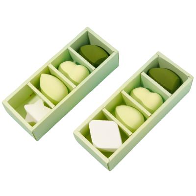 China For Face Makeup Using Paper Wholesale Tray Private Label Make Up Beauty Sponge Blende Set PVC Sleeve 4 Packs For Face Makeup Using 12000 Sets for sale