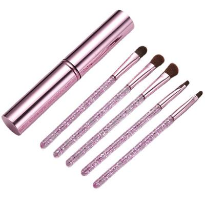 China 2022 Luxury Professional Customized Purple Makeup Brush DIY Travel Eco-Friendly Premium Fan Brush Makeup Brush Set 7 for sale