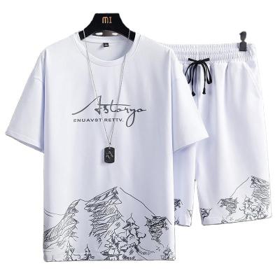 China 2023 Wholesale New Style QUICK DRY Men's Top and Short Sleeve Tall and Tall 5xlt Vintage Stylish Short Sportswear Men's Clothing Set for sale