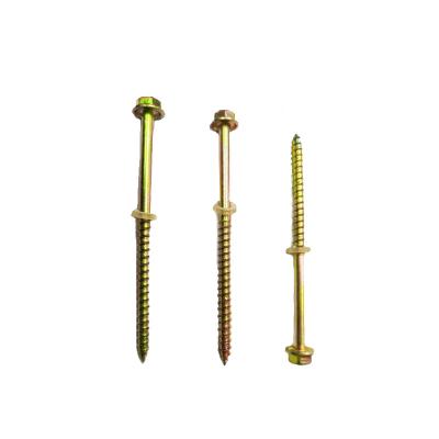 China Parafuso de aglomerado de cabeca de csk de zinco de cor single steel thread half endurecida steel wire yellow parker screw for sale