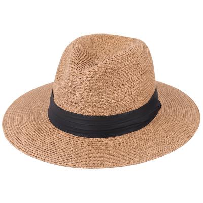 China High Quality Multi Color Logo Adjustable Summer Fedora Straw Custom Picture And Paper&PP Handmade Plain Fedora Straw Hat for sale