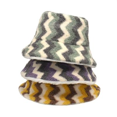 China Wholesale Hats For Woman Wave New Stylish Soft Dobby Fisherman Bars Warm Winter Hats Thicken Thermal Bucket Hat for sale