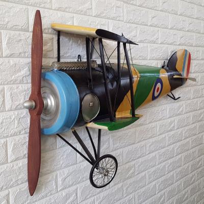 China Europe Decoration Industrial Aircraft Modeling Iron Wall Hanging Decoration Wall Hanging Decoration for sale