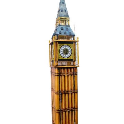 China Europe London Big Ben retro European and American style tin cabinet locker bar hotel decoration for sale