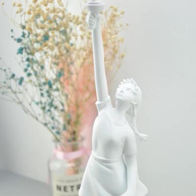 China Banksy Balloon Girl MoQ Banksy Balloon Girl Statue Artwork Flying Low Balloons Girl Decoration Resin Crafts for sale