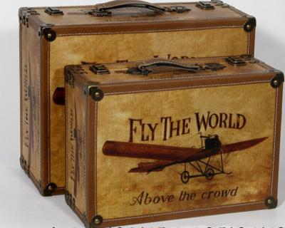 China Travel Bags Photography Props Vintage Wooden Luggage Suitcases Europe High Quantily Lastest Suitcase Boxes For Photography Decoration for sale