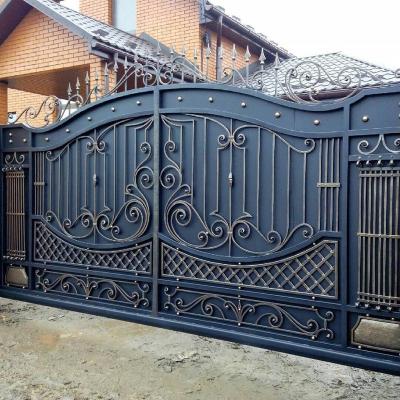 China Easily Assembled Basic Arch Design Wrought Iron Track With Galvanized Sheet for sale